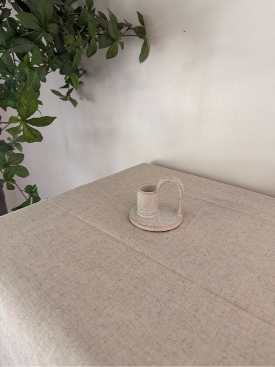 Creative Co-Op Other - Creative Co-Op Speckled Ceramic Candle Holder